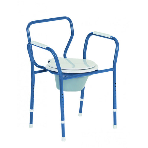 HYGENIA - Produit 3 en 1 : chaise percée, surélévateur et cadre de toilette (avec seau) 🪪