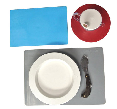 ERGO PLUS - Set de repas antidérapant spécial lave-vaisselle